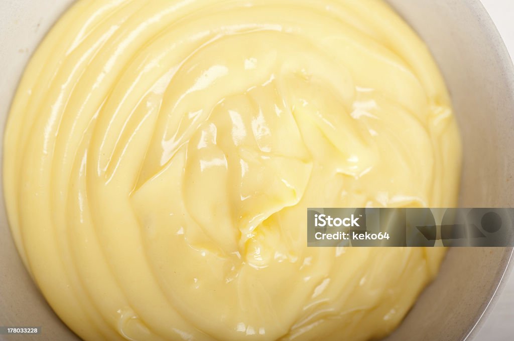 custard vanilla pastry cream fresh natural  homemade vanilla custard pastry cream Baked Pastry Item Stock Photo