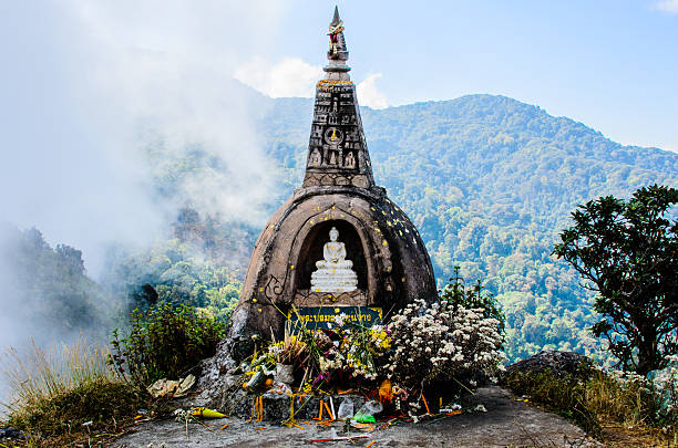 istock Pagoda on peak of Mountain 178033436