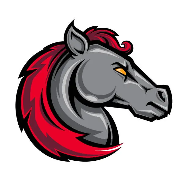 Vector illustration of Horse head mascot vector