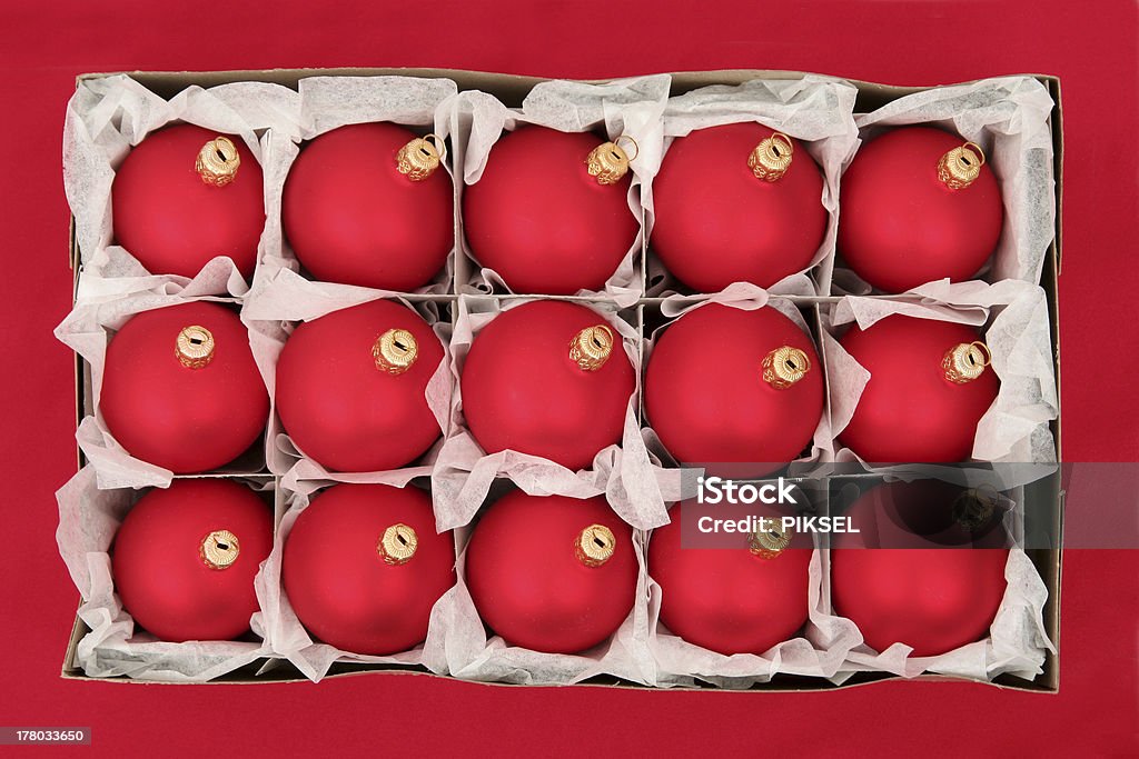 Caja de Navidad ornamentos - Foto de stock de Adorno de navidad libre de derechos
