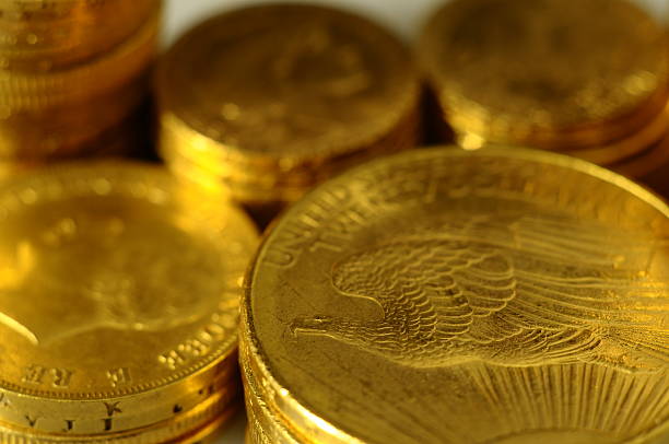 istock Lot of Gold coins for saving 178034629