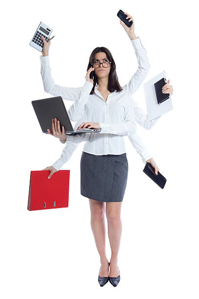 stressed businesswoman at work