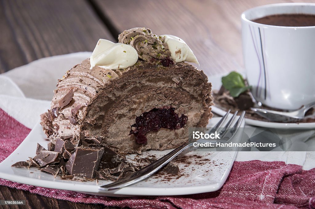 Fresh made Chocolate Cake Fresh made Chocolate Cake on wooden background Baked Pastry Item Stock Photo