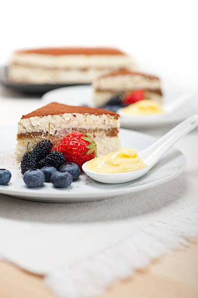istock tiramisu dessert with berries and cream 178035909