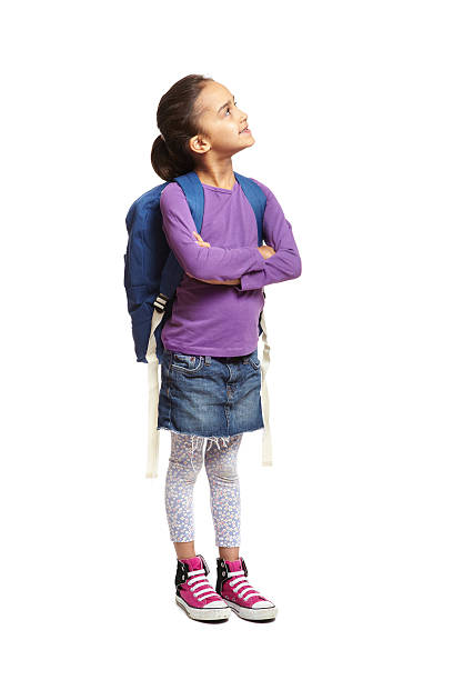 Going hands-free. Happy kid carry travel bag outdoors. Vacation travel. Summer holidays. Travelling and journey. Discovery and wanderlust. Make your travel simpler.