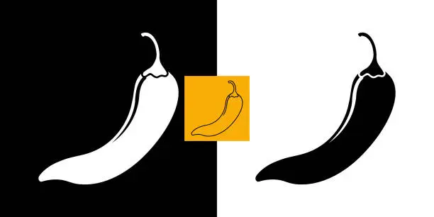 Vector illustration of Chili pepper icon.