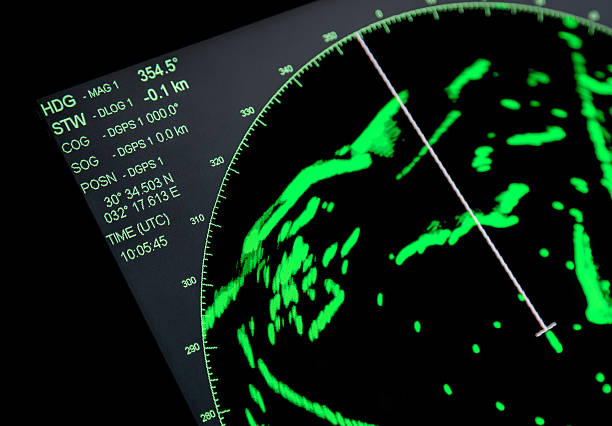 istock Closeup fragment of ships navigation radar screen 178036675