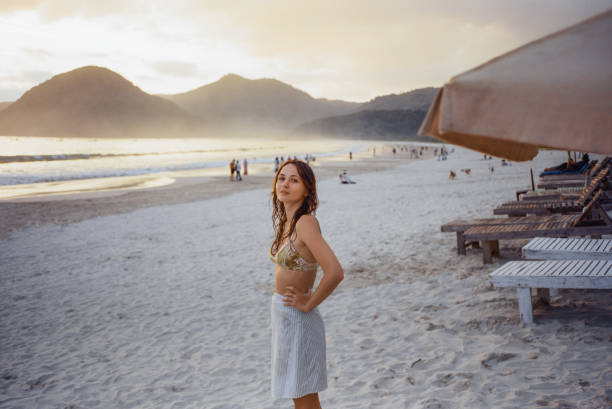 young woman relaxing outdoors at Rio de Janeiro