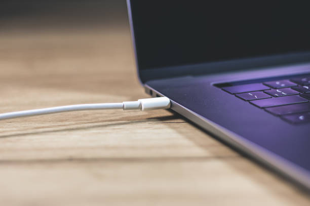 istock USB Type C Port Cable for fast charging laptop. Close up photo. 1780370807