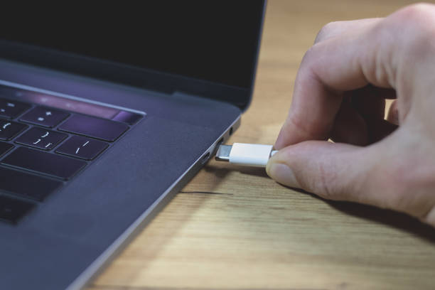 istock USB Type C Port Cable for fast charging laptop. Close up photo. 1780370853