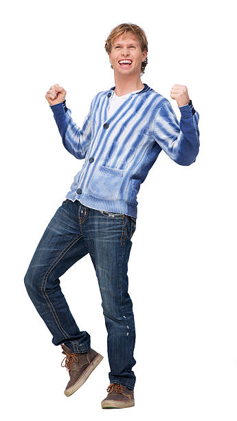 istock Young Man Celebrating and Punching the Air 178037189