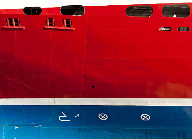 istock Texture of the cruise ship hull with waterline 178037803