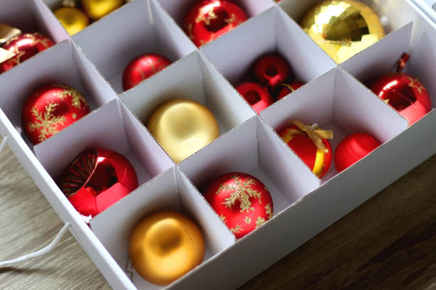 Christmas Ornaments in the Boxes