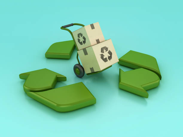 istock Hand Truck Carrying Recycling Cardboard Boxes 1780379093