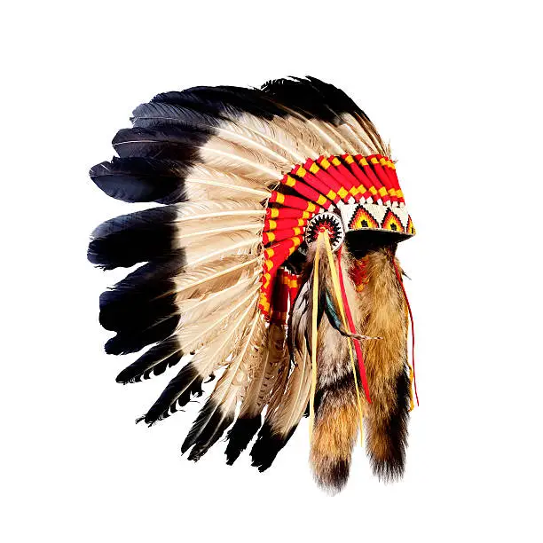 "native american indian chief headdress (indian chief mascot, indian tribal headdress, indian headdress)"