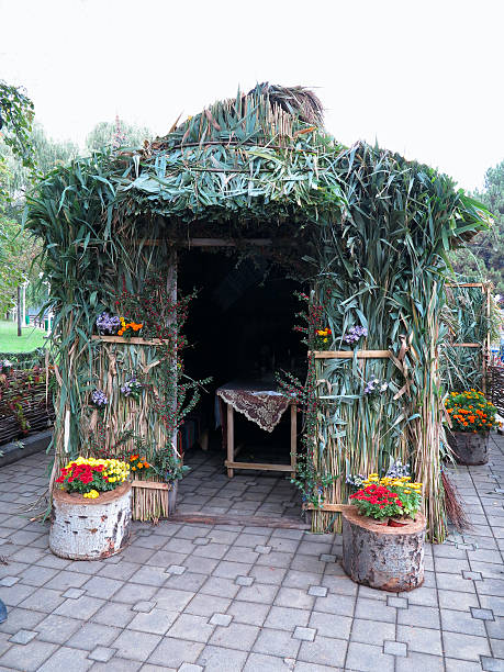 istock Summer reed arbour with flowers 178038936