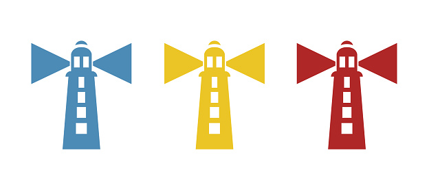 lighthouse icon on a white background, vector illustration