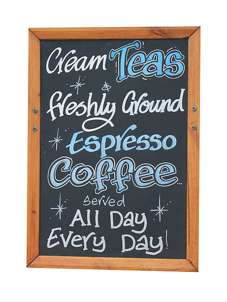 istock Cafe cream teas sign 178041319