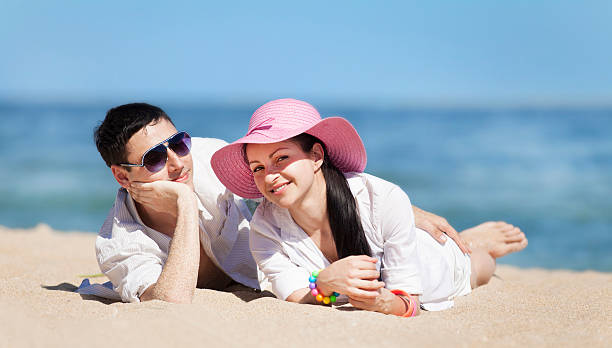 istock Beautiful couple on the beach 178041492