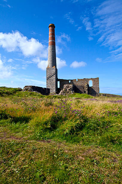 istock Chimney Remains at Levant Tin Mine in Cornwall 178041799
