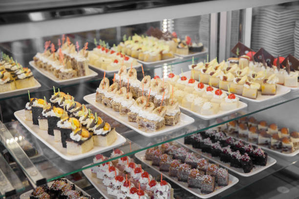 istock Cakes on a showcase in a restaurant 1780422764