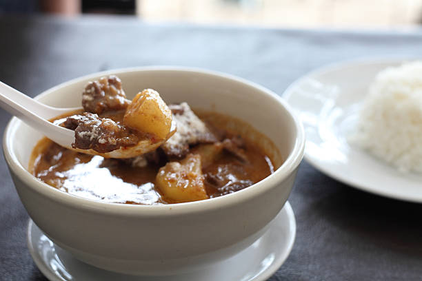 istock Thai food mussaman curry with rice 178043285