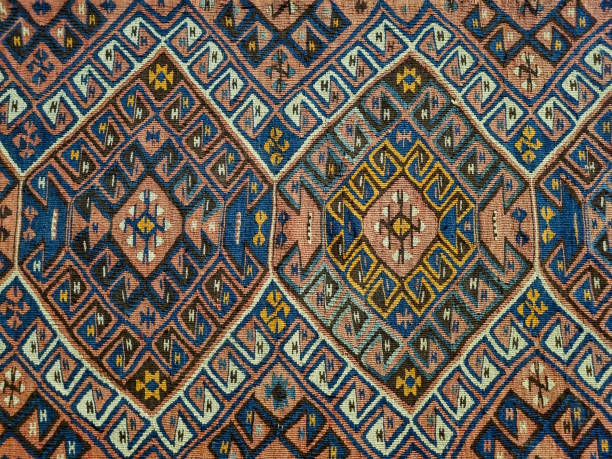 texture colorée de tapis de tapis de tapis - southwest usa floral pattern textile textured photos et images de collection