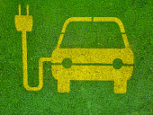 Electric car charge icon symbol