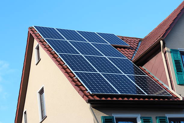 istock Photovoltaic system on a house roof 178044825