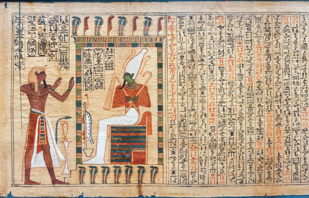 istock Papyrus with inscriptions from the burial of pharaohs 1780453773