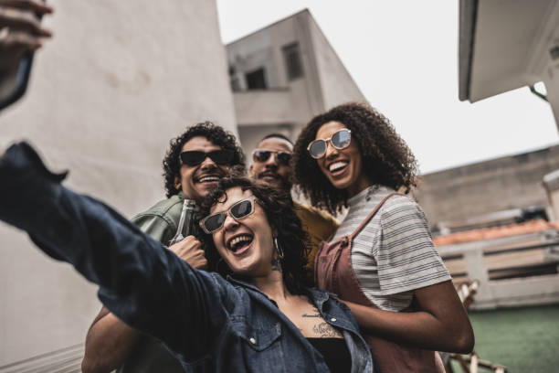 istock Friends taking a selfie at rooftop 1780476498