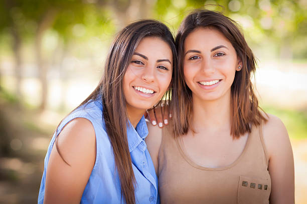 istock Two Mixed Race Twin Sisters Portrait 178048802