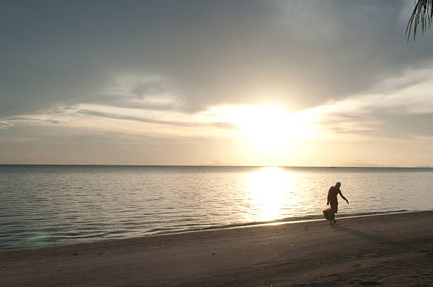 istock Thai man walks home at Sunset 178048929