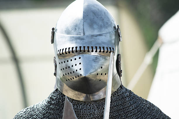 Warrior suit of armor isolated on white background.