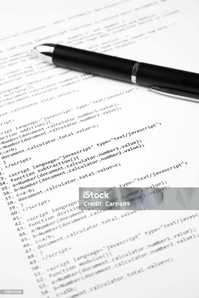 JavaScript-code - Lizenzfrei Computersprache Stock-Foto