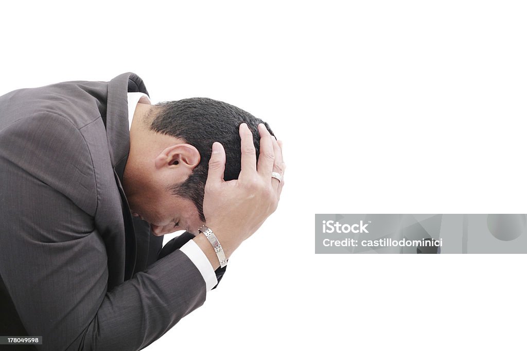 Depressed business man Depressed business man. Accidents and Disasters Stock Photo