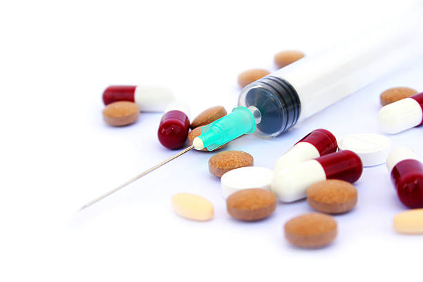 istock Medical pills,tablets and syringe 178049627
