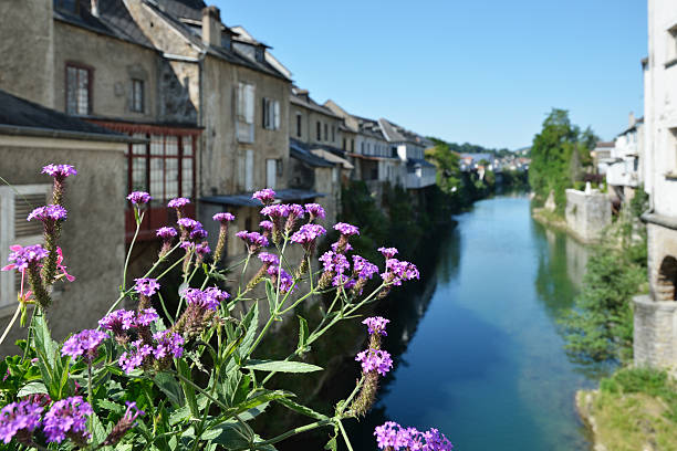 Summer view of the Basque town Mauleon-Licharre