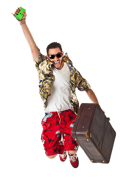 malediwy, jestem już! - travel suitcase hawaiian shirt people traveling zdjęcia i obrazy z banku zdjęć