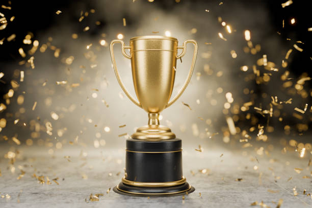 istock Top Performance Award. Winner certificate. First place in a computer game. Winner's Cup. Achievements. Victory. Goal achievement concept. Best in Class Trophy Award. 3D render. 1780510181
