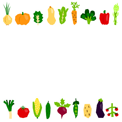 Poster with paper cut vegetables and empty space for text. Banner with organic farm products. Trendy cut out veggies.
