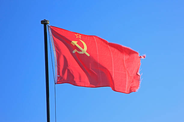 Flag of the former Soviet Union stock photo