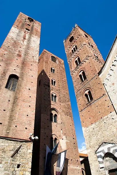 Towers of the old town of Albenga, Liguria-Italy