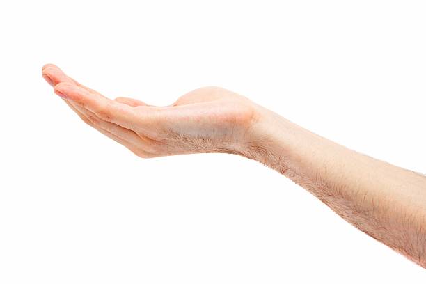 istock Hands of a caucasian man hold object, isolated on white 178054835