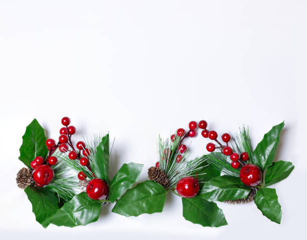 istock Christmas decoration with holly sprigs. 1780554217