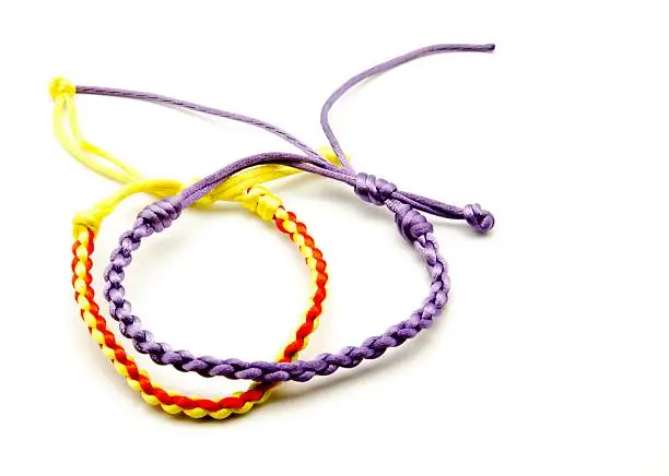 Bracelets surrounded by white background