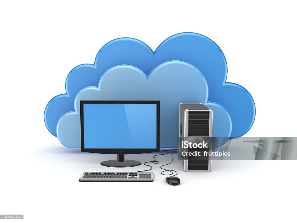 Nuage informatique concept. - Photo de Bleu libre de droits