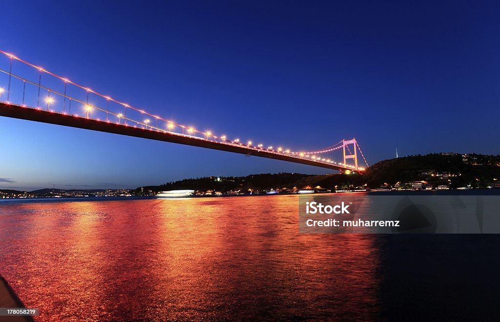 Fatih Sultan Mehmet Bridge Fatih Sultan Mehmet Bridge (also known as second bridge) in Istanbul, Turkey. Blue Stock Photo