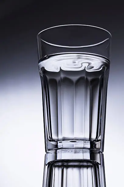 simple water-glass with light surface.
