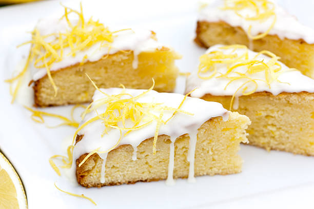 lemon cake stock photo